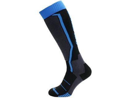 Allround ski socks junior, black/anthracite/blue