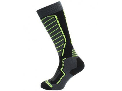Profi ski socks, black/anthracite/signal yellow