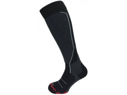 II. quality Allround ski socks, black/anthracite/grey/red