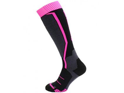 Viva Allround ski socks junior, black/anthracite/magenta