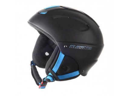 BLIZZARD Mega ski helmet, black matt/neon blue