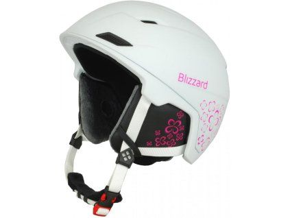 BLIZZARD Viva Double ski helmet, white matt/magenta flowers