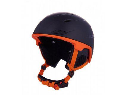 BLIZZARD Double ski helmet, black matt/neon orange, big logo